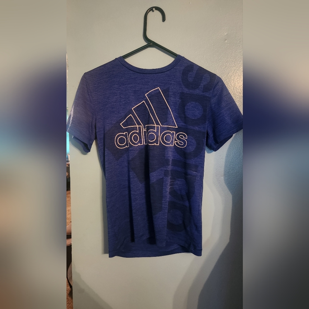 Youth Boys MEDIUM Adidas Blue Tee